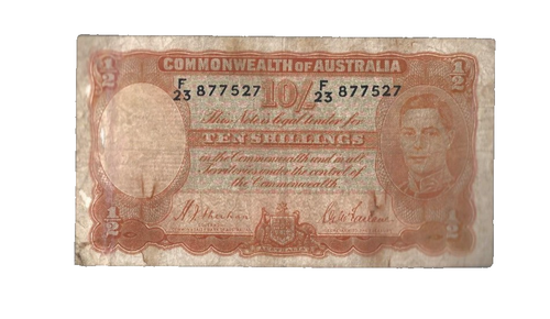 Australia 💥KG VI ... 10 Shillings 🎯Lot #1683