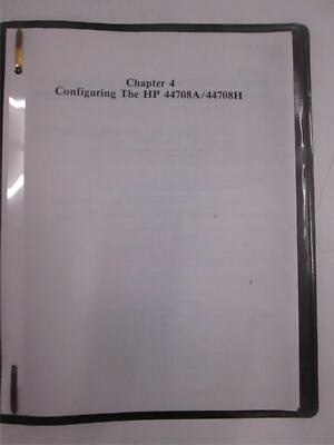 HP 44708A/44708H Configuration Chapter 4, Used