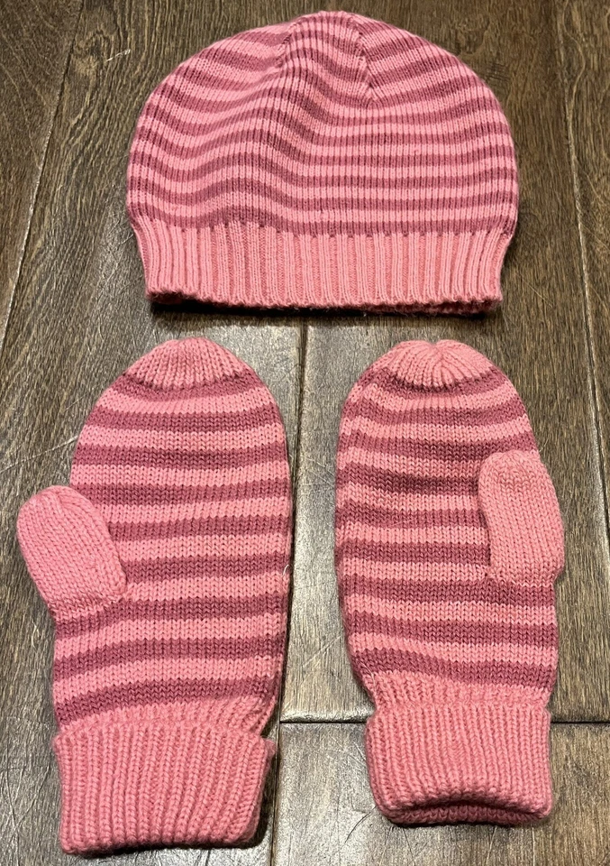 Life Is Good Pink Beanie With Mittens Size 2-4T Foto 2 de 4