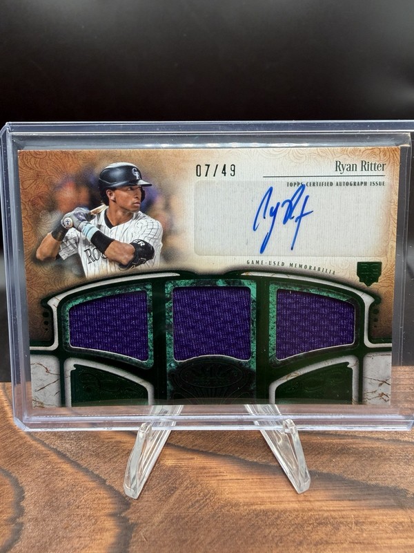 2026 Topps Tier One - Ryan Ritter Triple Relic Rookie Patch Auto Game Worn /49