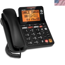 Black CD4930 Corded Phone: Digital Answering, Caller ID, Extra Visibility