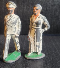 BARCLAY MANOIL DOCTOR AND NURSE IN DRESS WHITES, VINTAGE 1930s, LARGE 3"