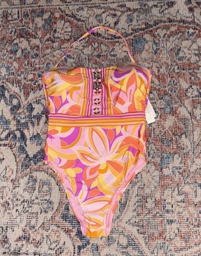 Sunshine 79 Floral Neckholder Einteiler Badeanzug Gr. US 4 Neu ohne Etikett - Bild 3 von 6