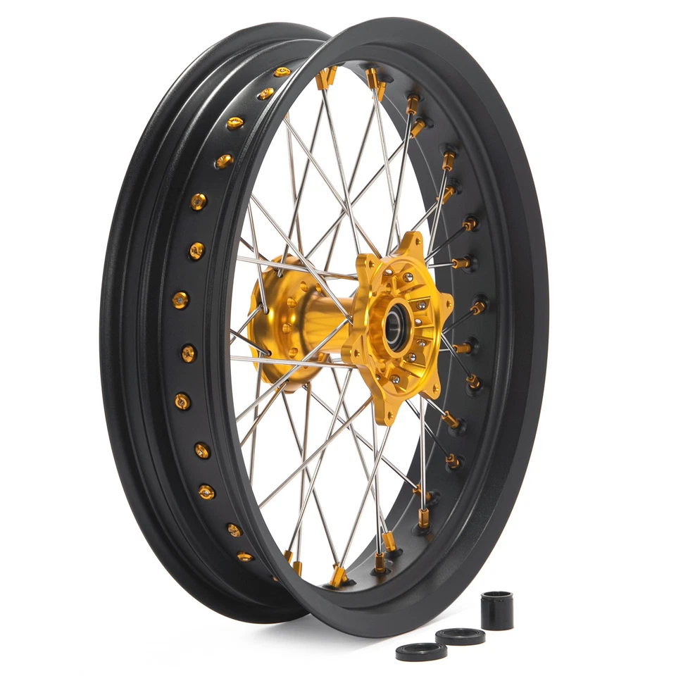 17 Supermoto Wheels Set Cush Drive For Suzuki DRZ400 DRZ400E 00-04 DRZ400S 00-24 Foto 3 de 4