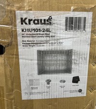 Kraus PRO 24 Undermount 16 Gauge Stainless Steel Single Bowl Utility Sink