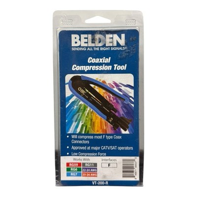 Belden VT-200-R Coaxial Compression Tool RG59 RG6 RG7 RG11 New
