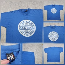 Vintage Mr Zogs Sex Wax Shirt Mens XL Blue Surf Graphic 50/50 Made in USA 80s