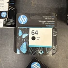 HP 64 - Black Ink Cartridge (N9J90AN#140) New In The Box Exp: 2027