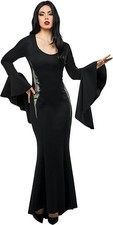 Morticia Addams Dress Wednesday Eccentric Creepy Halloween Costume Adult L 12-14