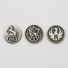 Medallion Add-On for Custom Antler Grips | Colt | Smith and Wesson | Ruger