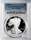 1996-P  $1  PROOF AMERICAN SILVER EAGLE (ASE/SAE) PCGS PR69 DCAM  #61215154