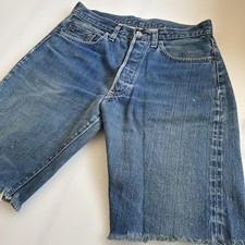 Rare Vintage 60s Levis 501XX Last Model Denim Shorts M USA Made Big E