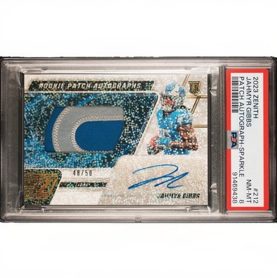2023 Zenith Jahmyr Gibbs Lions RPA Sparkle #48/50  PSA 8