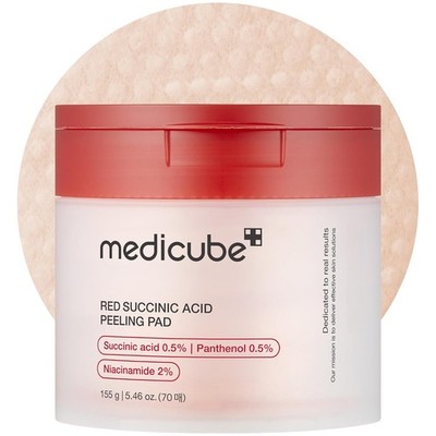 medicube Toner Pads Red Succinic Acid Panthenol Facial Peeling Pad | Exfoliating