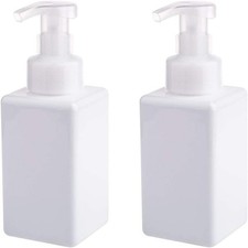 Eco-Friendly 450ml Foaming Soap Dispenser - Refillable Pump Bottle, 2 Pack