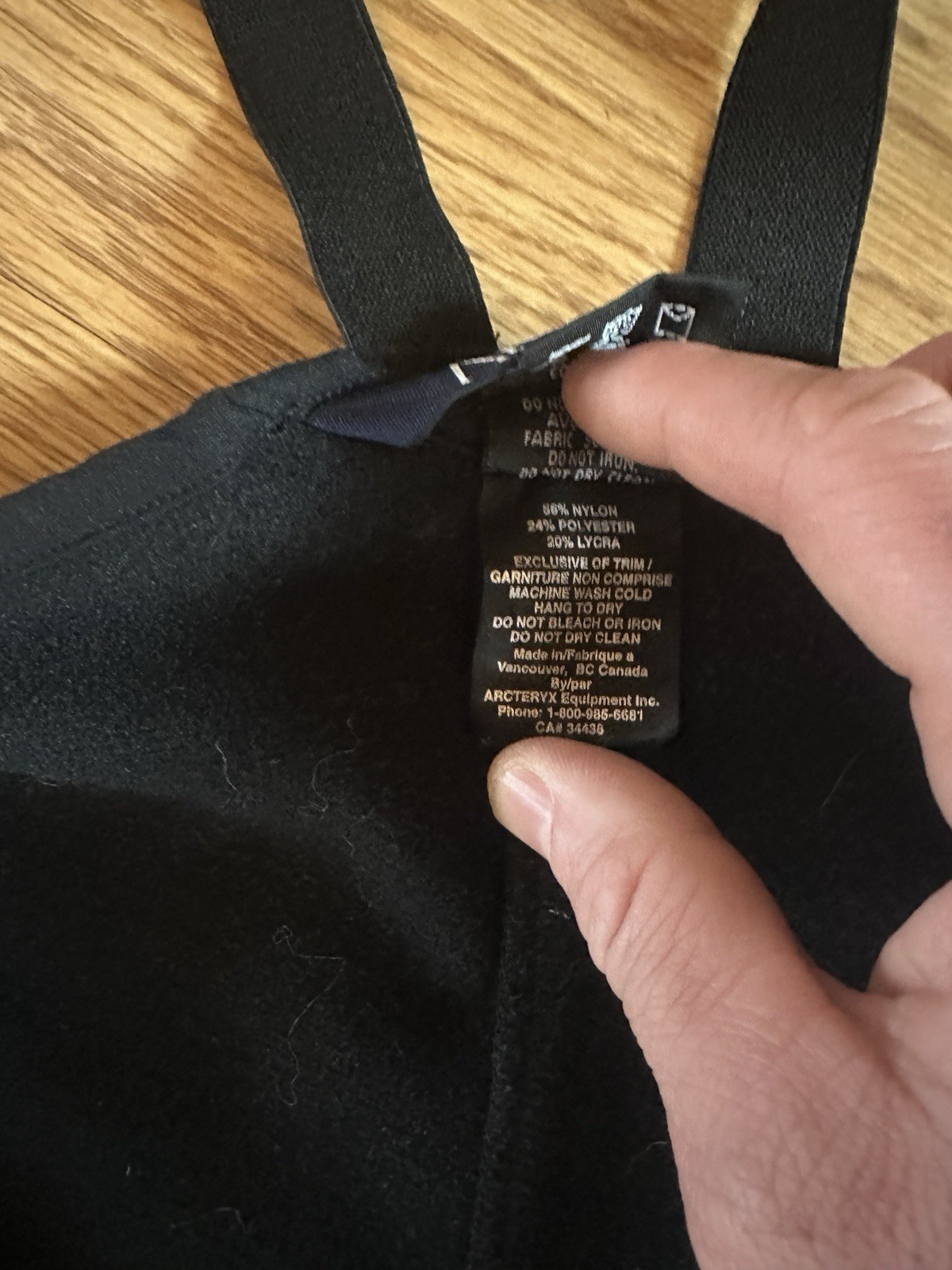 Arc'teryx NWOT Men’s Large Polartec Bibs Full Zip Fleece Lined Made In Canada Sa thumbnail 3