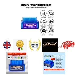 Outil de diagnostic de voiture - ELM327 V2.1. OBD2 Scanner pour vérifier le moteur