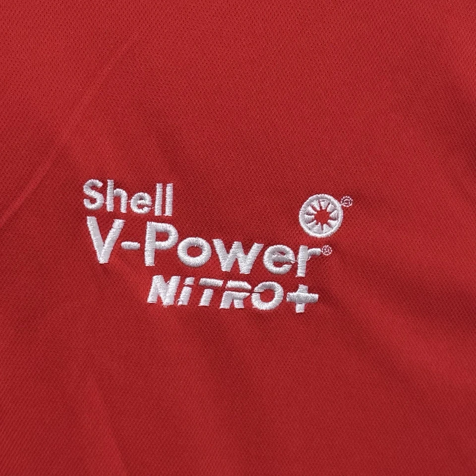 Shell Polo Shirt Size XL New Red Short Sleeve V Power Employee Uniform Casual - Image 3 of 4