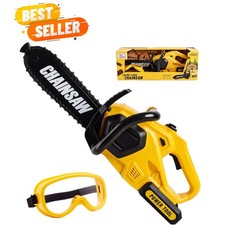 Kids Toy Chainsaw - Pretend Tool with Goggles for Kids 3  Rotatable chain ...