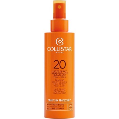 Collistar Milano Milch Bräunungsspray Feuchtigkeitsspendend Gesicht und Körper LSF 20 200 ml