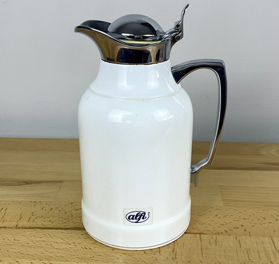 Alfi Opal Glass Vacuum White Lacquered  1 Liter Carafe Made in Germany