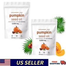 Pumpkin Seed Oil Saw Palmetto 3000 Mg For Serving -Bladder  Prostate Health