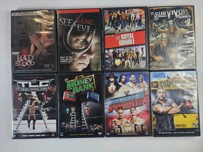 Lot of 7 WWE DVD Bad Blood Survivor Series Royal Rumble Money In The Bank TLC