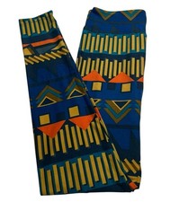 LuLaRoe Leggings OS One Size Abstract Island ARROWS Colorful Geometric Stretch
