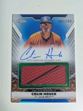 Colin Houck 2025 Topps Pro Debut Chrome Blue Jumbo Auto Relic /150 Mets