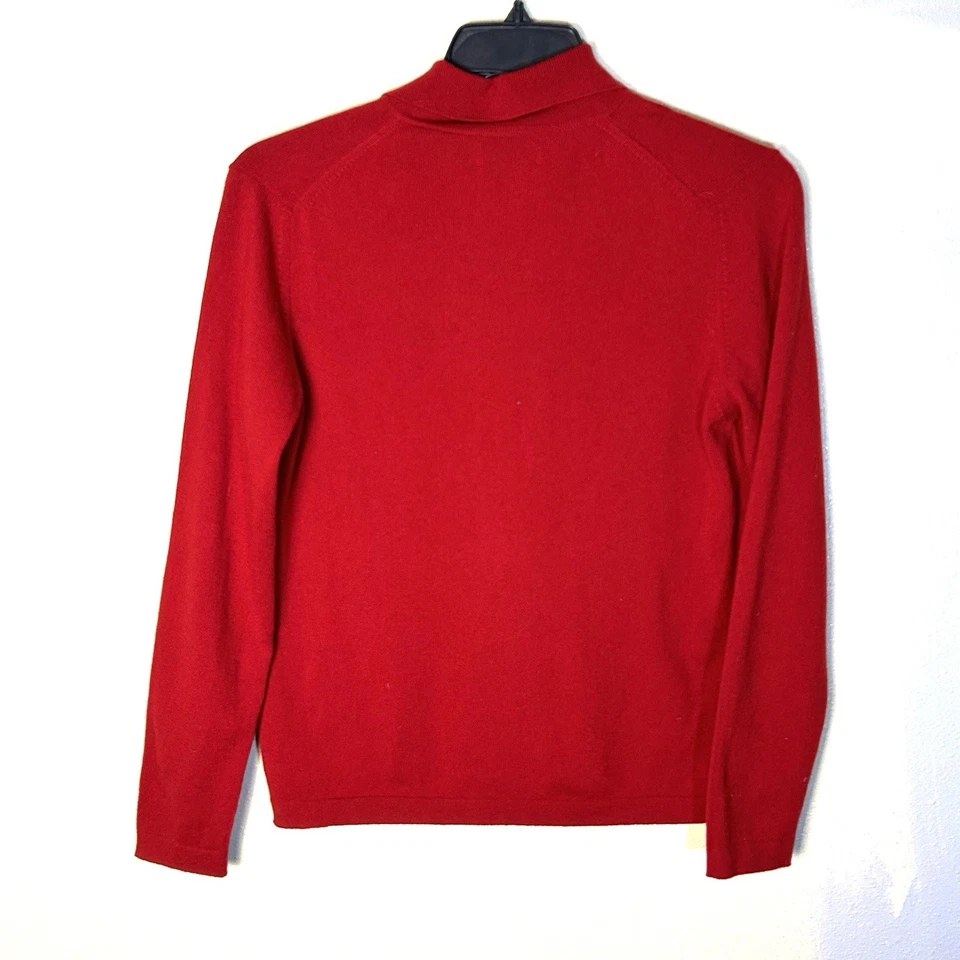 Cárdigan Berk of Burlington Arcade Vintage Cachemira Rojo Cuello Talla 38 EE. UU. AGUJERO S/M Foto 2 de 4