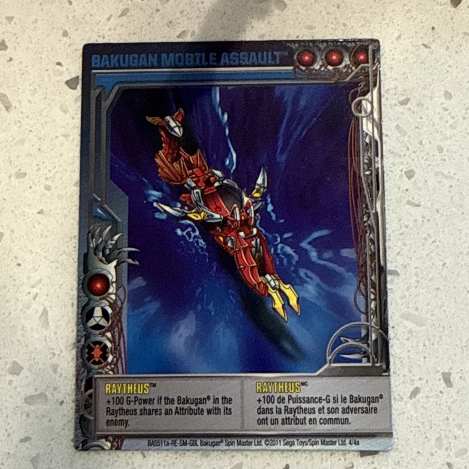 Bakugan Mechtanium Surge Pyrus Raytheus Mobile Assault 270G w / Card 2011 - Image 2 of 4