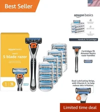 Luxurious 5-Blade MotionSphere Men's Razor Set - Ultimate Precision Shaving w...