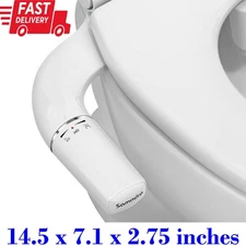 Ultra-Slim Bidet Toilet Seat Attachment Non-Electric Water Spray Dual Nozzle New