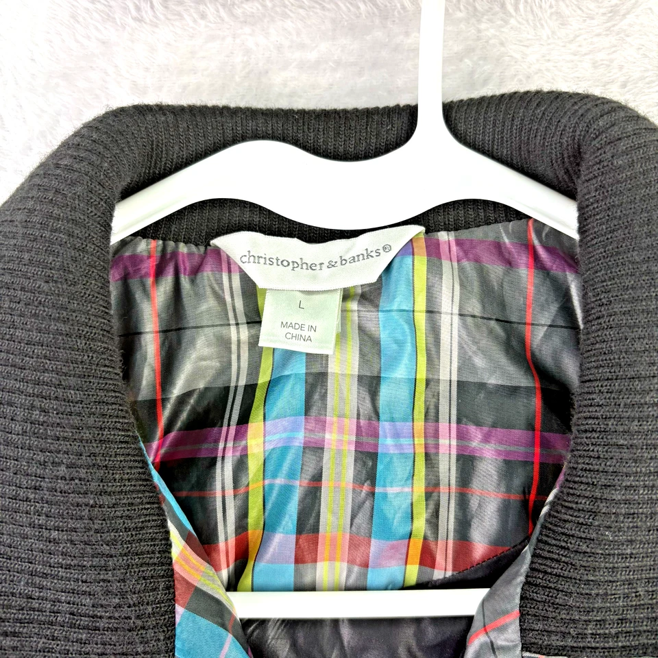 Chaleco acolchado Gorpcore multicolor a cuadros acolchado para mujer talla L Christopher & Banks  Foto 3 de 4