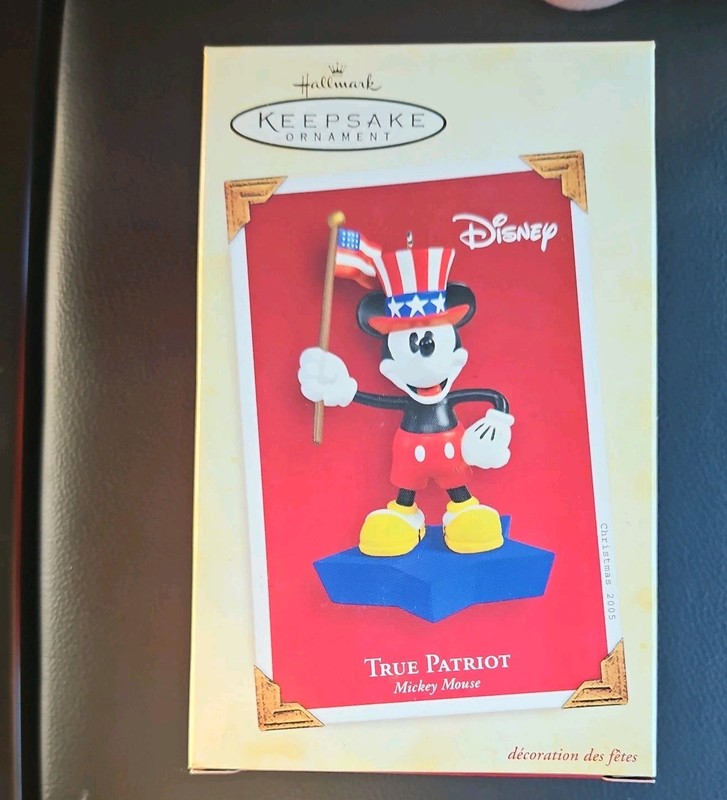 MIB 2005 Hallmark Keepsake True Patriot Mickey Mouse Keepsake Ornament