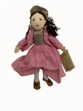 Colonial Williamsburg Margaret Doll 14" MerryMakers Inc. Pink Dress Fabric Colle
