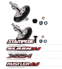 STEEL F / R DIRECT SPOOL SHAFT RING PINION GEAR FOR TRAXXAS RUSTLER SLASH 4X4