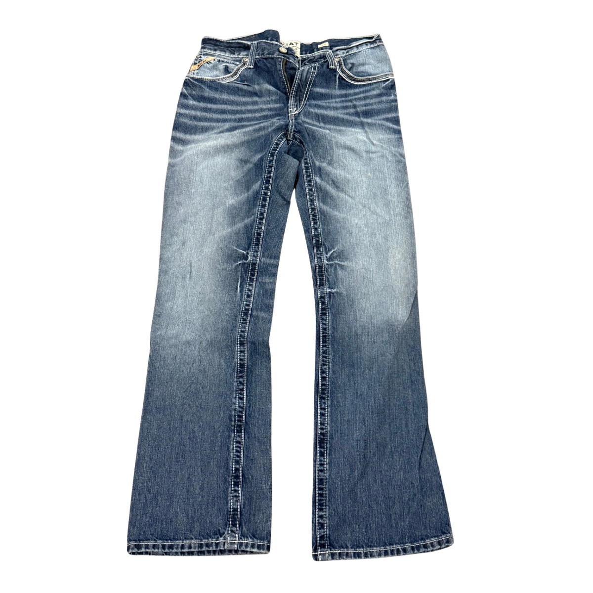 &rsquo;s M4 Relaxed Boot Cut Jeans 33x34 Blue Denim Western Cowb