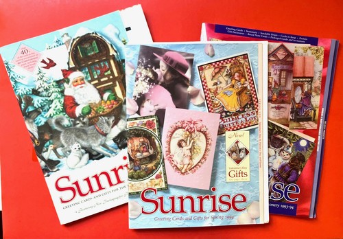 Mary ENGELBREIT SUNRISE CATALOGS. Christmas 93, Winter 93-94, Spring 94. Cards+