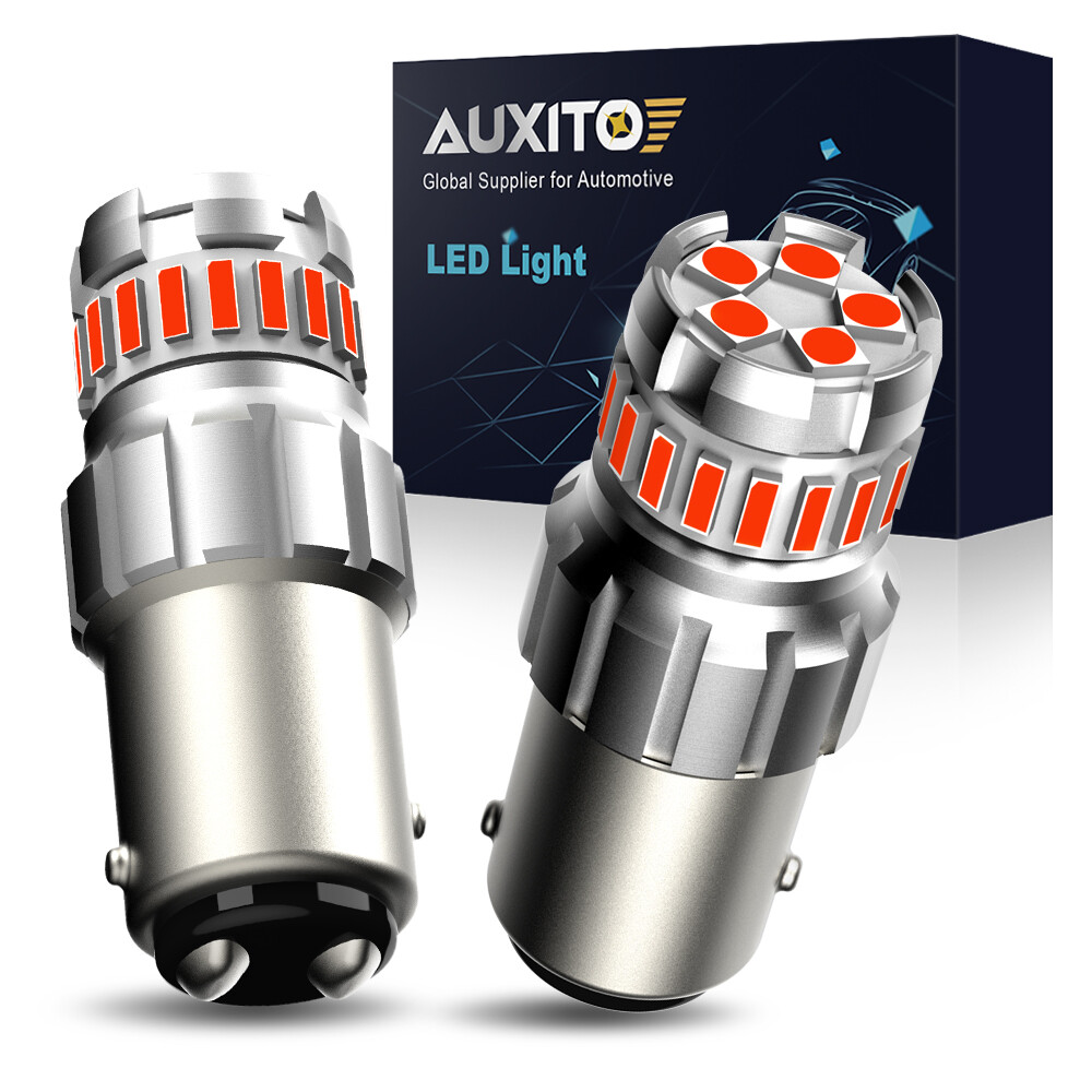 AUXITO 2X 1157 2057 BAY15D Red LED Brake Tail Turn Signal Bulbs