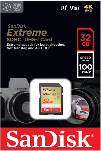 SANDISK EXTREME 180MBs SD SDHC SDXC FLASH MEMORY CARD 256GB 128GB 64GB 32GB 16GB - Picture 5 of 6