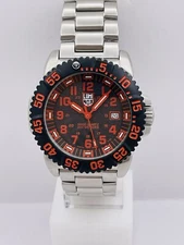 LUMINOX  Colormark Series 3150 44mm Stainless Steel Black Dial Quartz Watch 8.5"