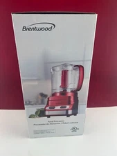 Brentwood FP-548 Food Processor - New in Box - 3 Cup Capacity - Red