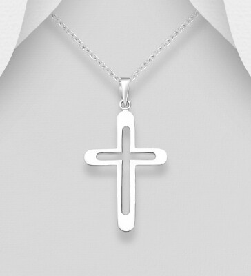 925 Sterling Silver Cross Pendant - Genuine Jewellery Women