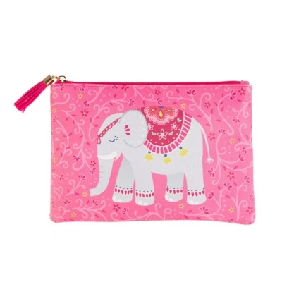 Mandala Pink Elephant Pouch Make up bag Pencil Case by Sass and Belle Gift