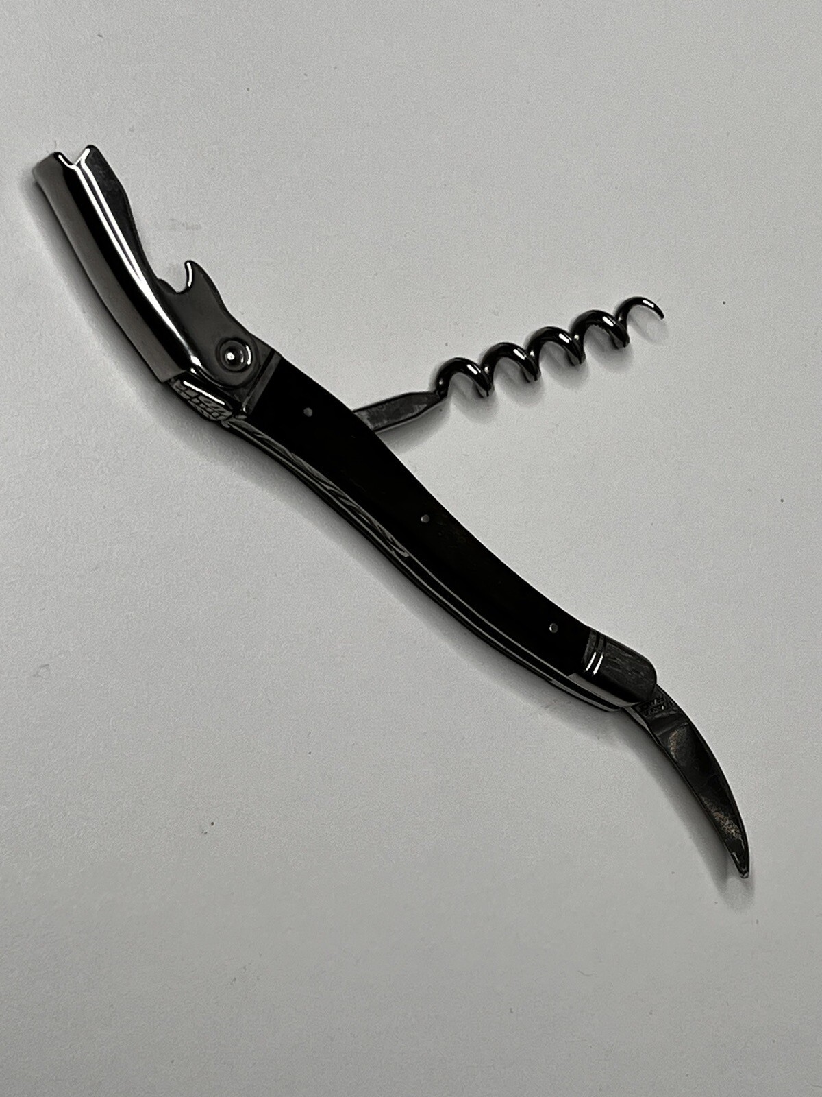 Chateau Laguiole Ebony Wood Handle Corkscrew Bottle Opener Bar Multi Tool
