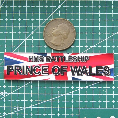 1/700 1/350 Model Plastic Display Plaque HMS Prince of Wales mn087