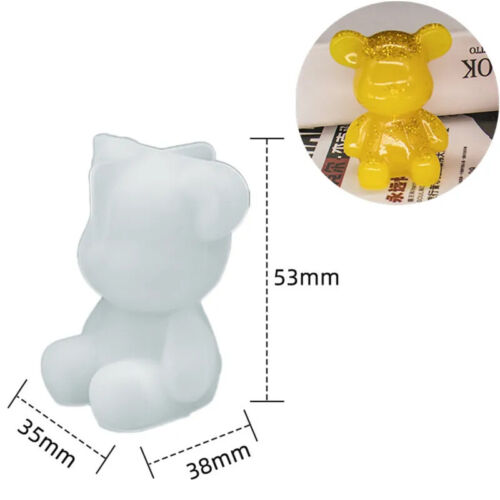 Molde de silicona estéreo 3D para oso hágalo usted mismo molde de vela en forma de animal jabón vela... - Imagen 28 de 32