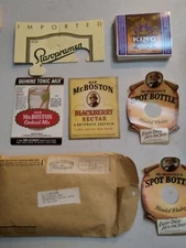 Vintage Mr Boston Whiskey Bottle Liquor Labels Decorating Kit Craft Scrapbooking