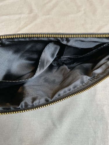 Joy Iman Shoulder Bag Clutch Convertible Envelope Style Black Leather - Picture 4 of 8